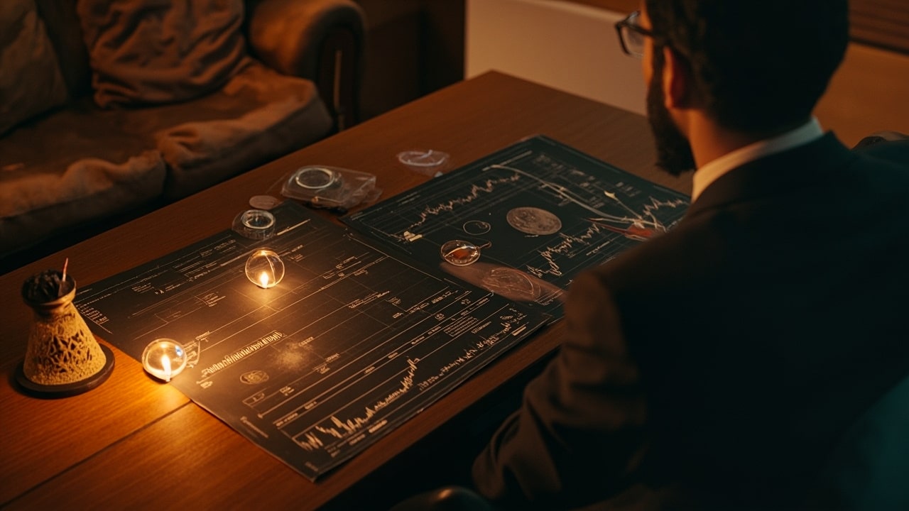 Diagramme zodiac symboles financiers  
Symboles zodiac pour analyse financière